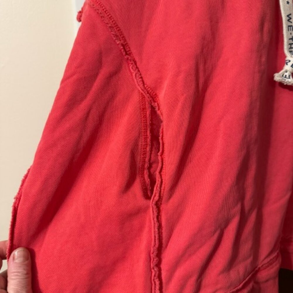 NWT Free People We The Free Hoodie in High Risk Red Size Medium - Picture 4 of 6